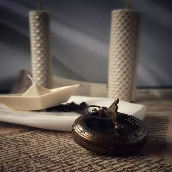 Компас с солнечными часами, функциональный, 5,08 см