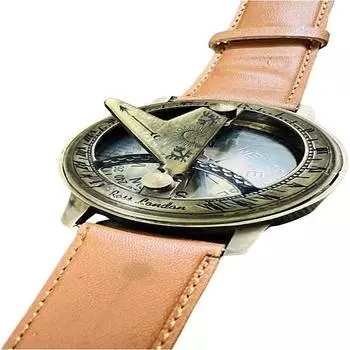 Компас с солнечными часами, старинные латунные наручные часы, солнечные часы и компас
