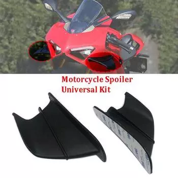 Комплект аэродинамических крыльев для мотоцикла, спойлер, подходит для Ducati 899 959 1198 1198S 1199 1299 Panigale V4 V4S V4R V2 Supersport чёрный
