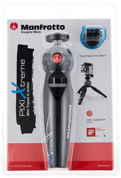 Комплект адаптеров для мини-штатива Manfrotto PIXI Xtreme GoPro MKPIXIEX-BK