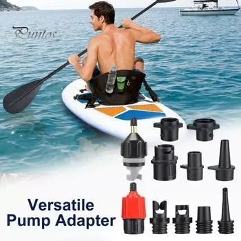 Комплект адаптеров для надувного SUP-насоса, адаптер для лопастной доски, клапан воздушного компрессора, набор насадок-преобразователей для надувной лодки, кровати для серфинга красный черный