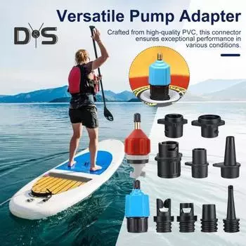 Комплект адаптеров для надувного SUP-насоса, адаптер для лопастной доски, клапан воздушного компрессора, набор насадок-преобразователей для надувной лодки, кровати для серфинга красный черный