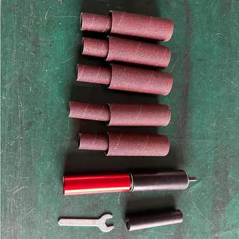 Комплект адаптеров для шлифовального станка со шпинделем 1,5 дюйма, аксессуары для шлифовальных втулок с гаечным ключом и наждачной бумагой, портативный