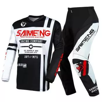 Комплект экипировки для мотокросса для детей 4 5 6 7 8 9 10 11 12 13 лет Молодежный детский мотоциклетный костюм для мальчиков и девочек, майка, штаны, гоночный костюм для бездорожья, эндуро, мотокросса, горного велосипеда XL-26