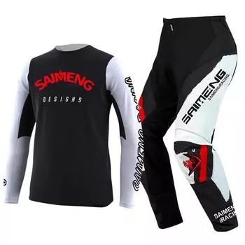 Комплект экипировки для мотокросса для детей 4 5 6 7 8 9 10 11 12 13 лет Молодежный детский мотоциклетный костюм для мальчиков и девочек, майка, штаны, гоночный костюм для бездорожья, эндуро, мотокросса, горного велосипеда XL-26