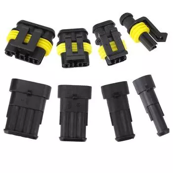 Комплект электрических соединителей для автомобильного припоя, 254 шт., автомобильная уплотнительная розетка для автомобильной проводки, 1-4-контактный разъем для автомобиля, мотоцикла, яхты