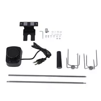 Комплект электрического гриля, 15 кг, несущий, многофункциональный, из нержавеющей стали, регулируемый мотор для барбекю, комплект для гриля