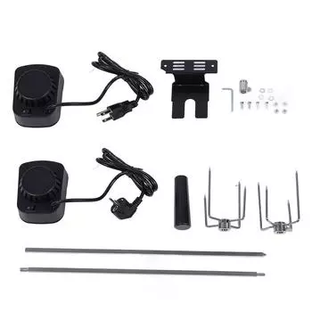 Комплект электрического гриля, 15 кг, несущий, многофункциональный, из нержавеющей стали, регулируемый мотор для барбекю, комплект для гриля US Plug 100240V