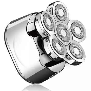 Комплект электробритвы 6 в 1, многофункциональная косилка, бритва для мужчин, перезаряжаемая машина для стрижки бороды и волос серебряный