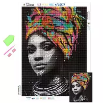 Комплект алмазной живописи для женщин, алмазная вышивка, распродажа, цветные повязки, головные уборы, картины со стразами, вышивка крестом, мозаика, украшение Full Round 20X30CM