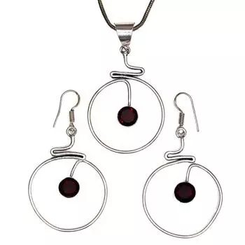 Комплект аметистовых подвесок, серьги для девочек, ожерелье из стерлингового серебра