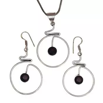 Комплект аметистовых подвесок, серьги для девочек, ожерелье из стерлингового серебра