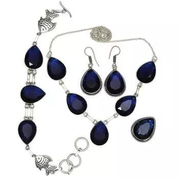 Комплект аметистовых подвесок, серьги для девочек, ожерелье из стерлингового серебра