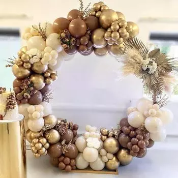 Комплект арки из воздушных шаров в стиле бохо, песочно-бело-коричневые пастельные шары, латексные шары для дня рождения, гирлянда для детского душа, свадебного декора as photo