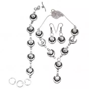 Комплект этнических украшений ручной работы с муассанитом, ожерелье 18-20 дюймов