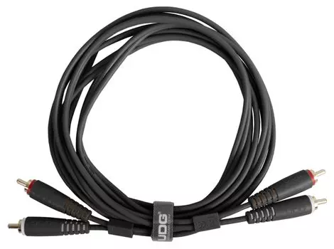 Комплект аудиокабелей UDG RCA-RCA черный прямой совместимый со всеми устройствами Jack-Jack 1,5 м