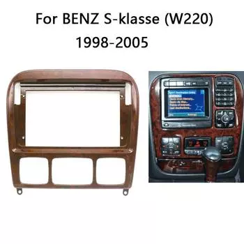 Комплект автомобильного радиоприемника на базе Android для Mercedes BENZ S-Class W220 1998 1999 2000 2001 2002 2003 2004 2005 9 inch with cable&canbus чёрный