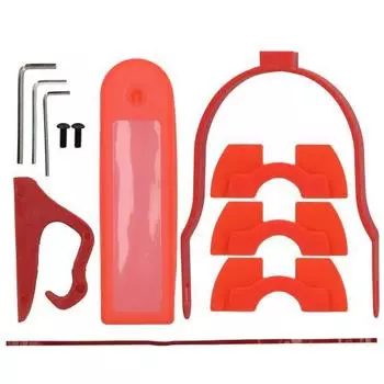 Комплект аксессуаров для электросамоката, силиконовый защитный чехол, амортизирующий крюк + задний брызговик, подходит для XIAOMI M365/PRO