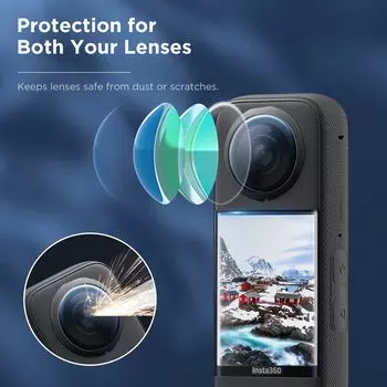 Комплект аксессуаров для Insta360 X3 Защитная крышка объектива Защитная рамка Чехол для дайвинга Сумка для хранения Чехол Защитная пленка для экрана Кронштейн для мотоцикла for insta360 X3