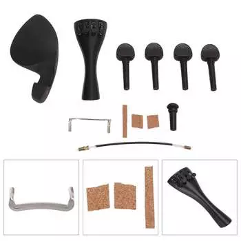 Комплект аксессуаров для скрипки, запасные части из металла и дерева для музыкального инструмента размером 4/4