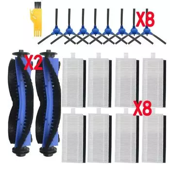 Комплект аксессуаров, совместимый с Eufy Robovac 11S, Robovac 30, Robovac 30C, Robovac 15C, аксессуаром-роботом-пылесосом 8X Fi бордовый