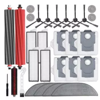 Комплект аксессуаров, совместимый с роботом-пылесосом Roborock S8 MaxV Ultra, основная щетка, роликовая щетка, насадки для швабры, мешки для сбора пыли CHINA