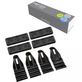 Комплект багажника на крышу Terzo для Honda Step WGN и RP4 (от ПИАА) Переноска/Базовый держатель, 4, Черный, RP1, RP2, RP3, (EH416) чёрный