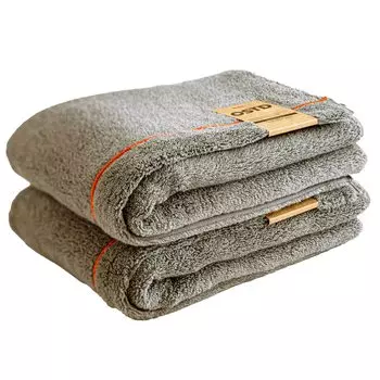 Комплект банных полотенец OSTD plus серого цвета 60 x 120, хороший дизайн, тусклый, 8 цветов на выбор, хлопок 2, Fuwafuwa, прибл.. см, Стильный, Награда, Цвет, от, Пушистый,