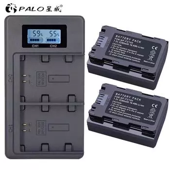Комплект батарей PALO NP-FZ100 NPFZ100 NP FZ100 для Sony NP-FZ100, BC-QZ1, Sony a9, a7R III, a7 III, ILCE-9, A6600 1 battery
