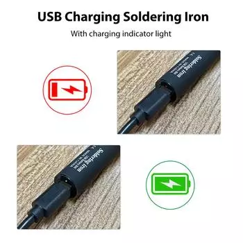 Комплект беспроводного паяльника, мини-перезаряжаемый USB-паяльник, портативный низковольтный паяльник 5 В серый