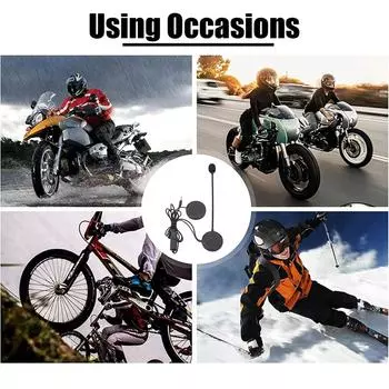 Комплект беспроводной связи для шлемов Гарнитура для шлемов с микрофоном на штанге Гарнитура для мотоциклетных шлемов со встроенным микрофоном