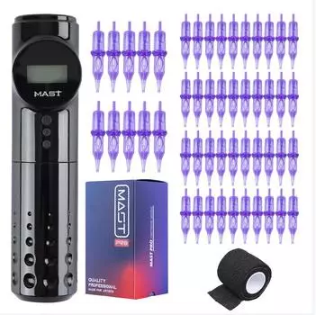 Комплект беспроводной тату-машинки Mast Archer, 50 шт. картриджей