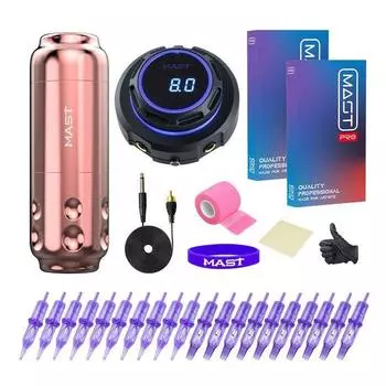 Комплект бесщеточного двигателя с датчиком мачты, длина хода 4,0 мм, изготовленная на заказ ручка для татуировки, набор принадлежностей для татуировки Mast Pro Cartridge US PLUG