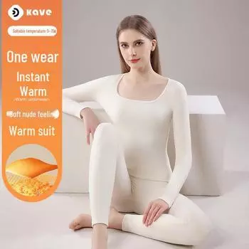 Комплект бесшовного термобелья для мужчин и женщин с сохраняющим тепло бархатом, поддерживающим постоянную температуру базовым слоем на осень. M size 85-100