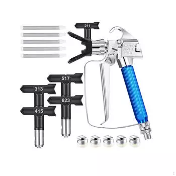 Комплект безвоздушного распылителя краски 211 313 415 517 623 5 фильтров распылительный инструмент распылительная машина