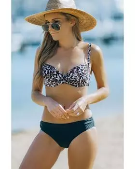 Комплект бикини Azura Exchange Bust M леопардовый