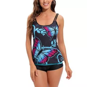 Комплект бикини-бандо с высокой талией, купальник для женщин, женский купальный костюм, бразильский бикини, сексуальный купальный костюм-бикини XS разноцветный