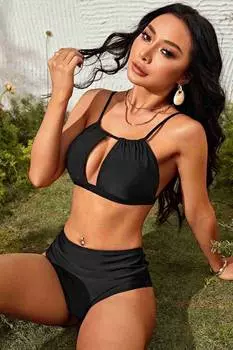 Комплект бикини с высокой талией Angelsin, черный
