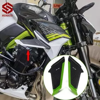 Комплект боковых крыльев мотоцикла, спойлер, обтекатель для Kawasaki Ninja 250 300 400 650 ZX6R ZX10R Ninja400 Ninja чёрный