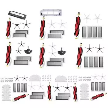 Комплект боковых щеток с роликовой щеткой для пылесоса Xiaomi Roborock S6 S5 MAX S60 Package 1#