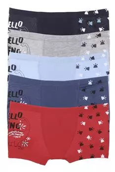 Комплект боксеров для мальчиков, 5 шт., лайкра