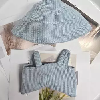 Комплект брелоков «Комбинезон и шляпа Лабубу»: Подвески Лабубу 1-го и 2-го поколения Fits 17cm Labubu (Clothes Only)