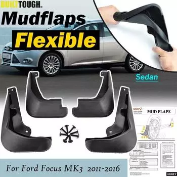 Комплект брызговиков для Ford Focus 3 MK3 4Dr Sedan 2011-2016, передние и задние брызговики, брызговики, брызговики 2015 2014 2013 2012