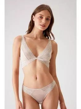 Комплект бюстгальтера с кружевом и бюстгальтером Pierre Cardin, украшенный камнями