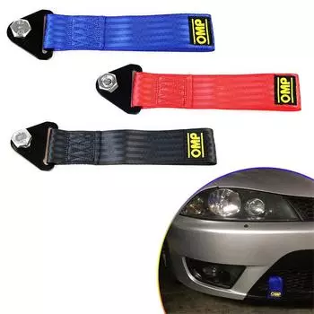 Комплект буксировочных ремней Strength Racing для буксирного крюка переднего заднего бампера чёрный