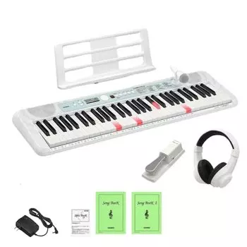 комплект Casio Оптическая навигационная клавиатура Оптическая навигационная клавиатура Электронное пианино Электронный музыкальный инструмент LK335 [Выберите параметры] 61-клавишная LK-335