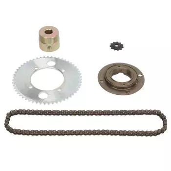 Комплект цепи 25H 82 Links, стальная 8D 11T передняя звездочка, 55T 4 отверстия задняя звездочка с муфтой свободного хода и 13 мм
