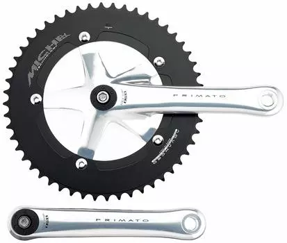 Комплект цепных колес MICHE Primato Pista BB продается отдельно 50T/165 мм Серебристый/Черный PCD144 мм