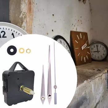 Комплект часового механизма для самостоятельного ремонта настенного механизма с указателем, набор деталей для дома чёрный