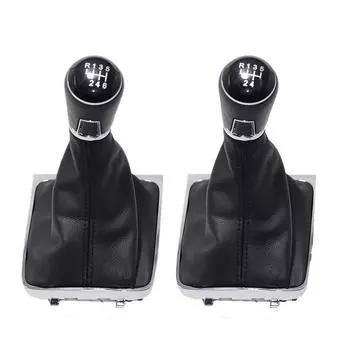 Комплект чехла для ручки переключения передач, ручная коробка передач, головка рычага переключения передач с пылезащитным чехлом, совместимая с 6-speed